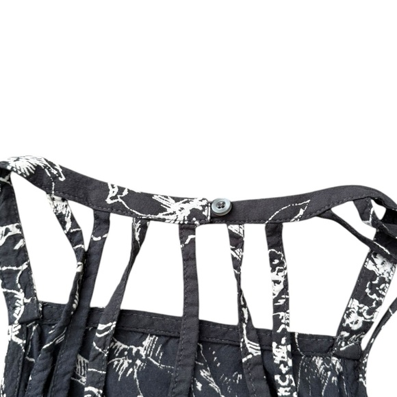 A&F high neck floral gray print maxi dress size large - Picture 11 of 14